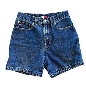 Vintage Tommy Hilfiger Dark Wash High Rise Girls Denim Shorts 12